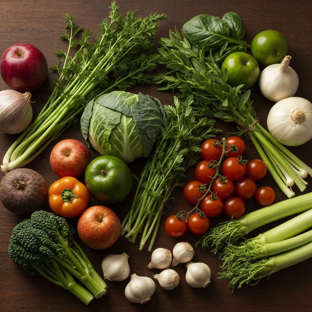 Natural ingredients and fresh produce