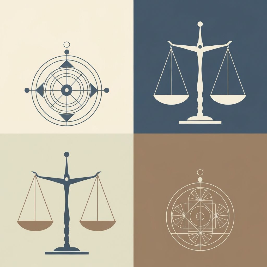 Abstract balance and truth concept