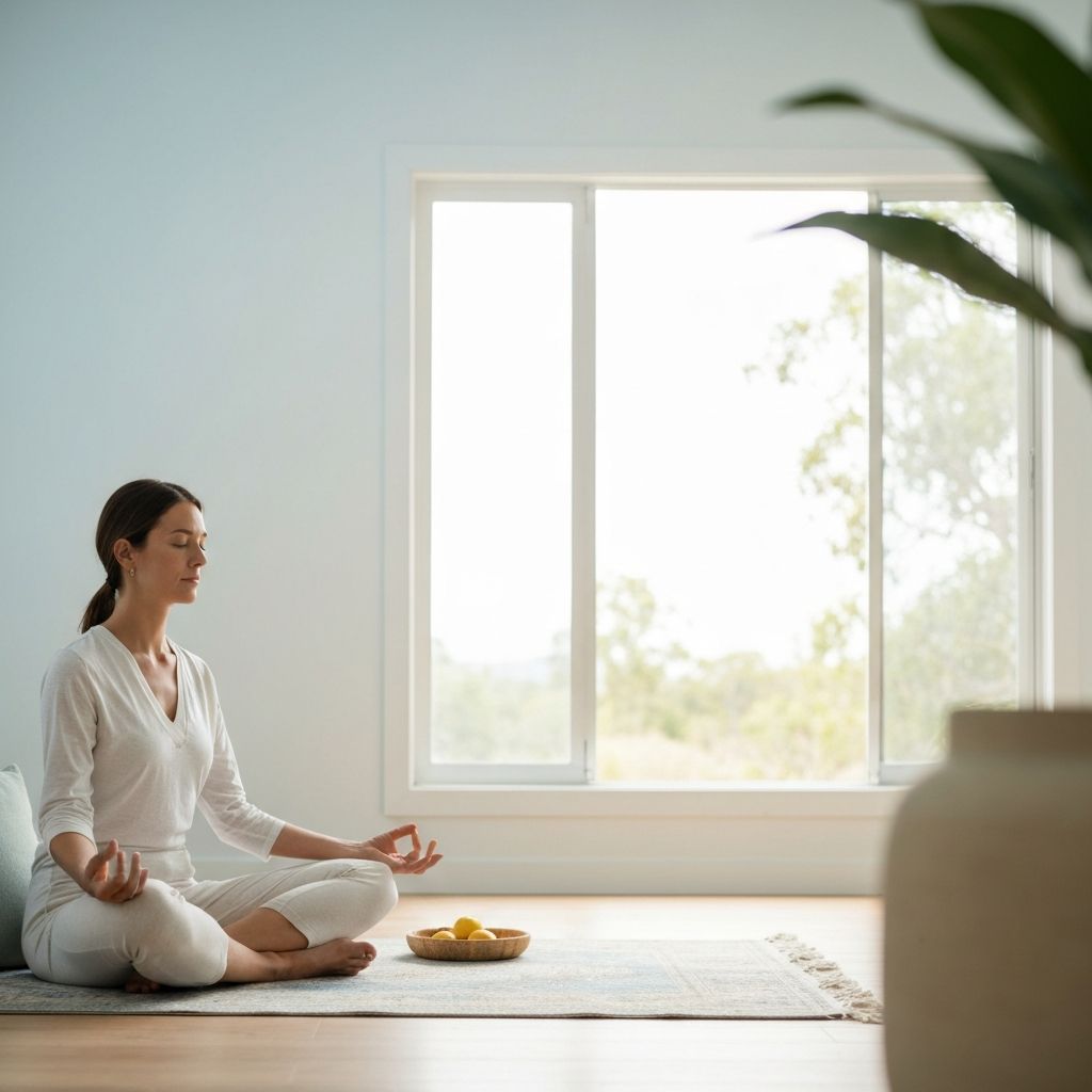 Professional wellness and mindfulness setting